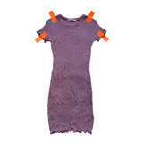 WOBBLE BABY TEE DRESS - LILAC/BURGUNDY STRIPE (BACK IN STOCK)