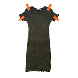 WOBBLE BABY TEE DRESS - OLIVE/NAVY STRIPE (BACK IN STOCK)