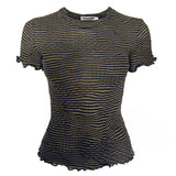 WOBBLE BABY TEE - OLIVE/NAVY STRIPE