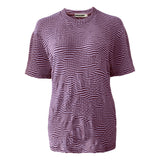 WOBBLE UNISEX T-SHIRT - LILAC/BURGUNDY STRIPE (BACK IN STOCK)